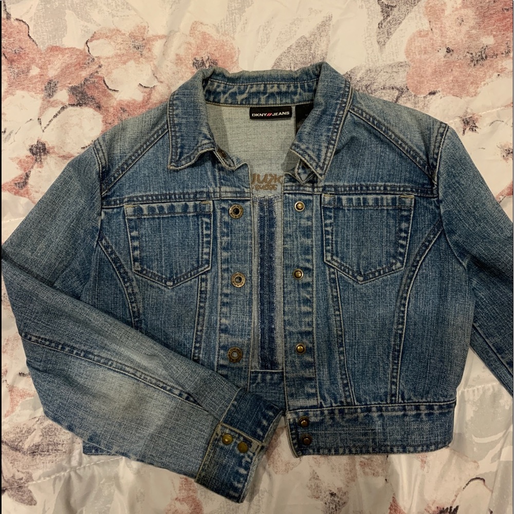 DKNY Cropped Jean Jacket